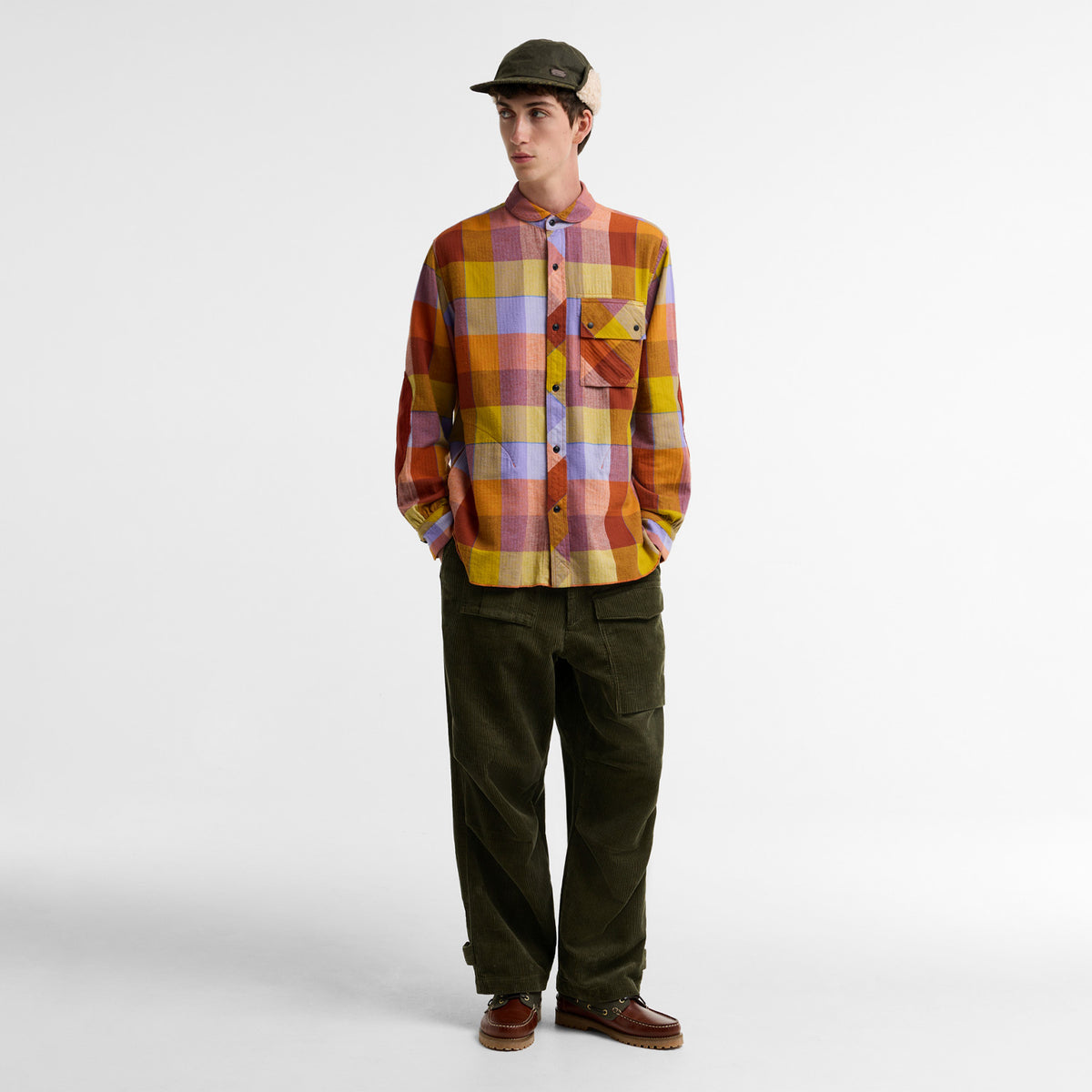 Barbour x Norbit CHECKERED SHIRT, Orange