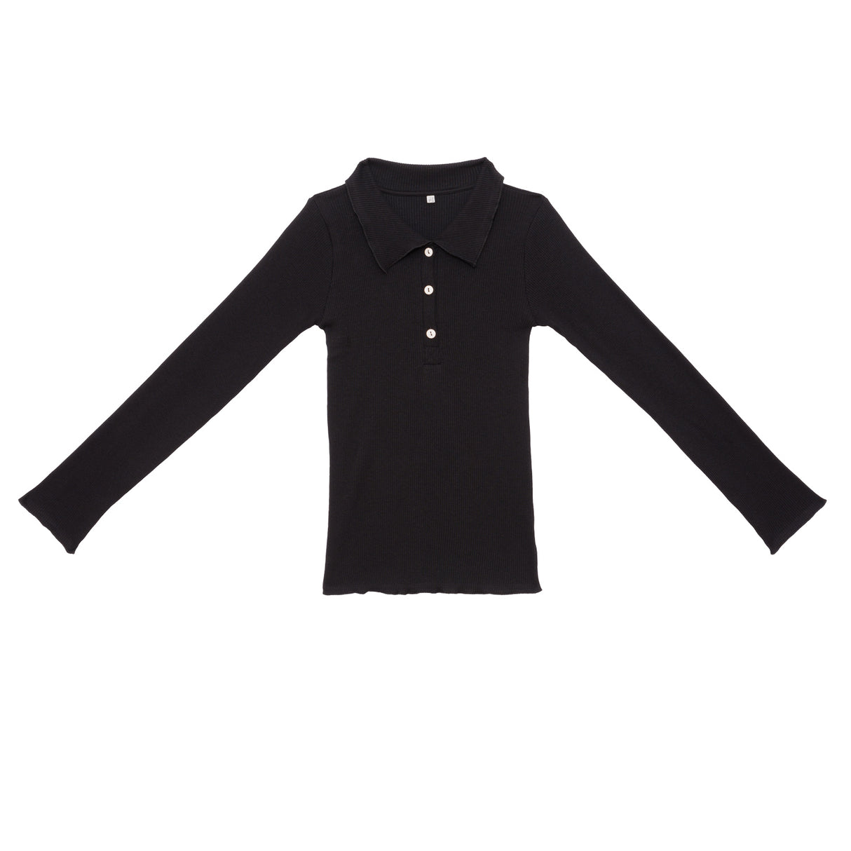 Baserange DUAL POLO LONGSLEEVE, Black