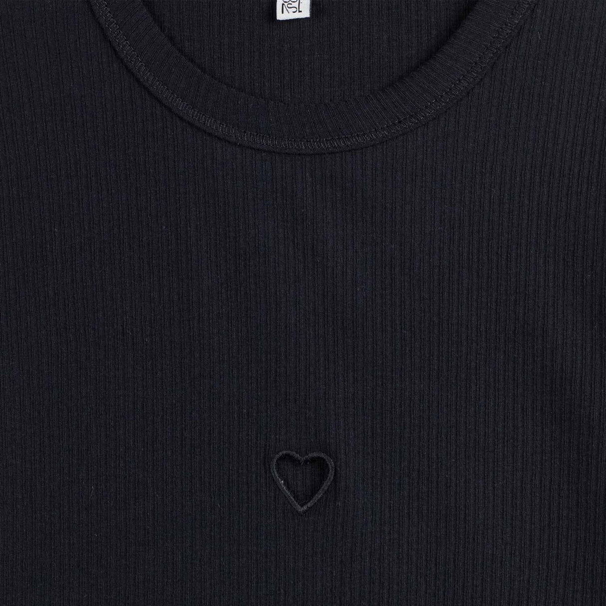 Baserange HEART LONG SLEEVE TEE, Black