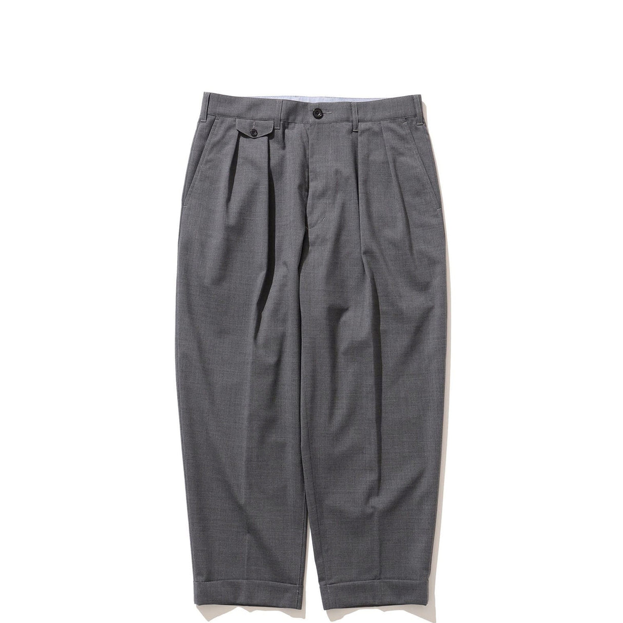 Beams+ 2 PLEATS WOOL TROPICAL, Grey