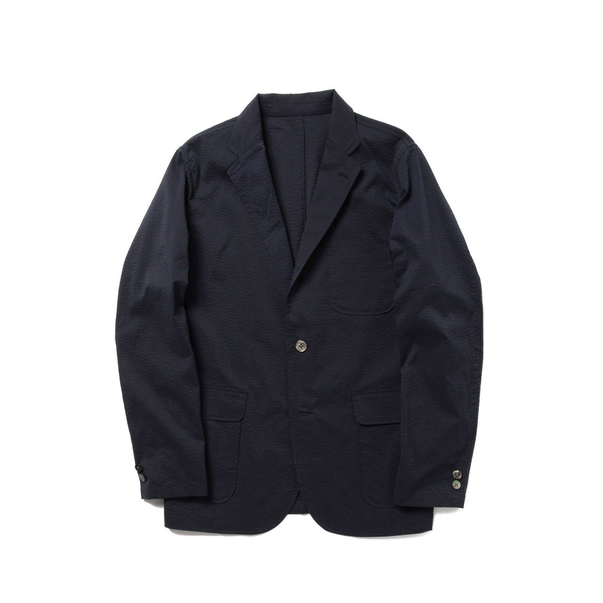 Beams+ 3B SHIRT JACKET COOLMAX SEERSUCKER, Navy