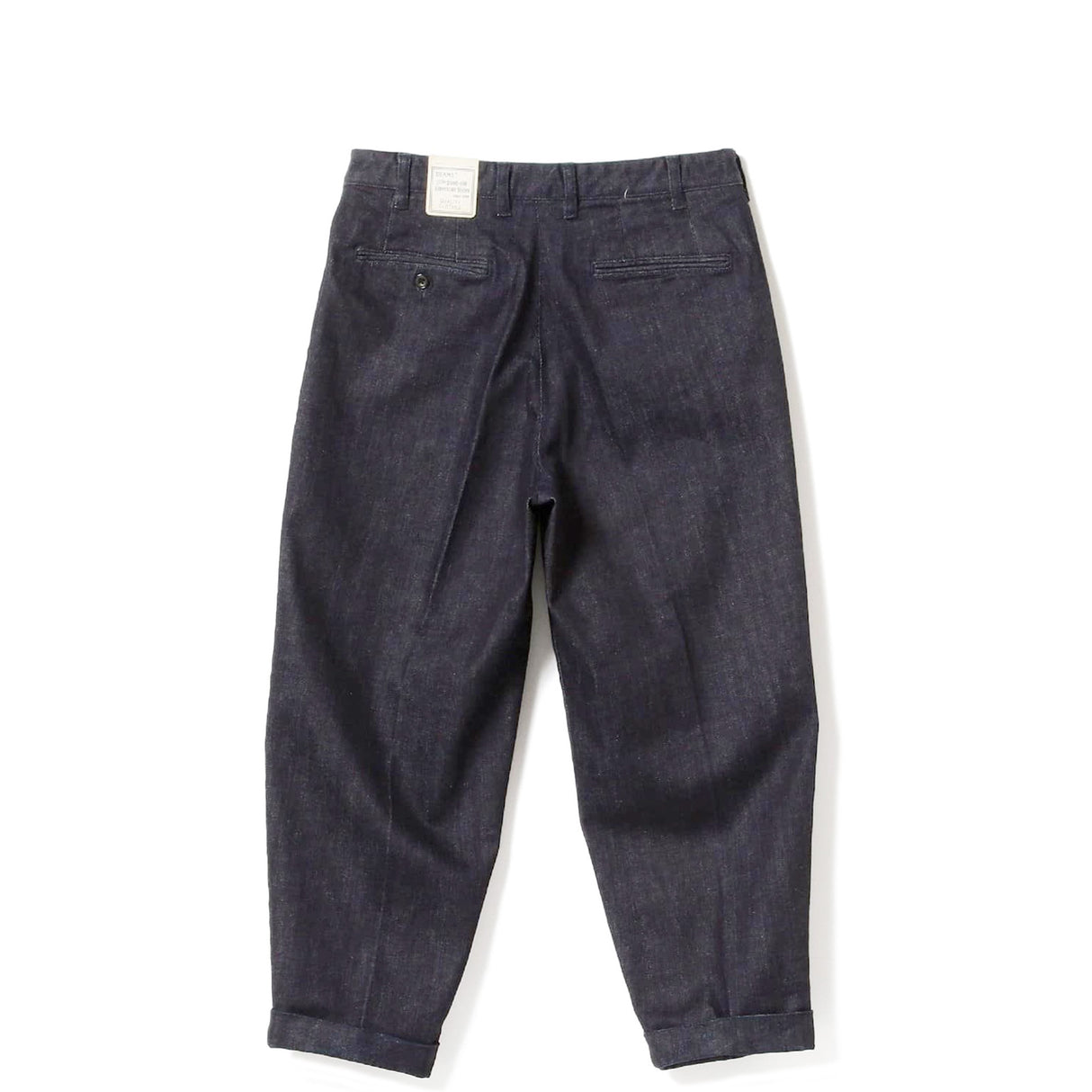 Beams+ 2 PLEATS TAPERED DENIM, Indigo