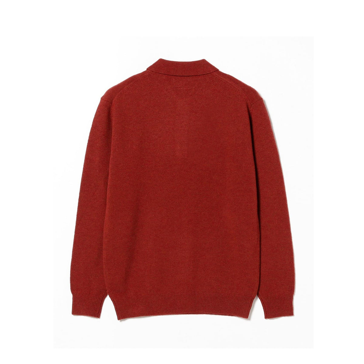 Beams+ KNIT POLO 9G, Burgundy