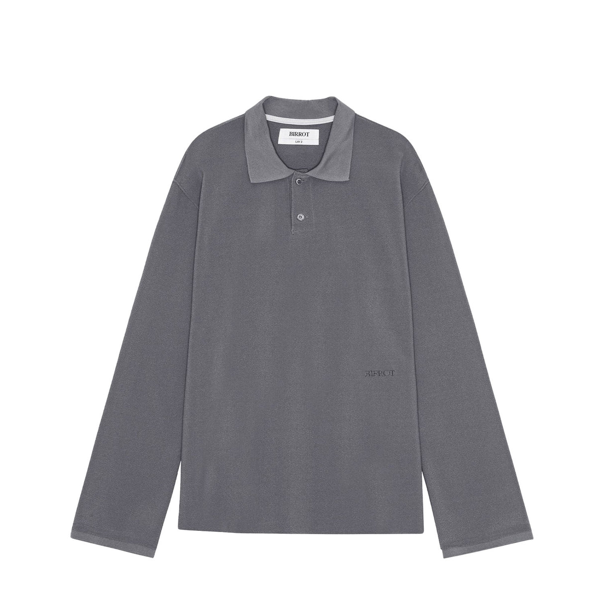 Birrot LAY2 LONG-SLEEVE POLO, Silver