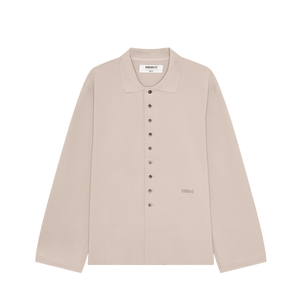 Birrot LAY2 RIB-COLLARED SHIRT, Sand