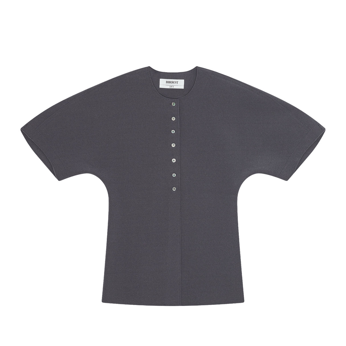 Birrot LAY3 HALF-SLEEVE BLOUSE, Mood Indigo