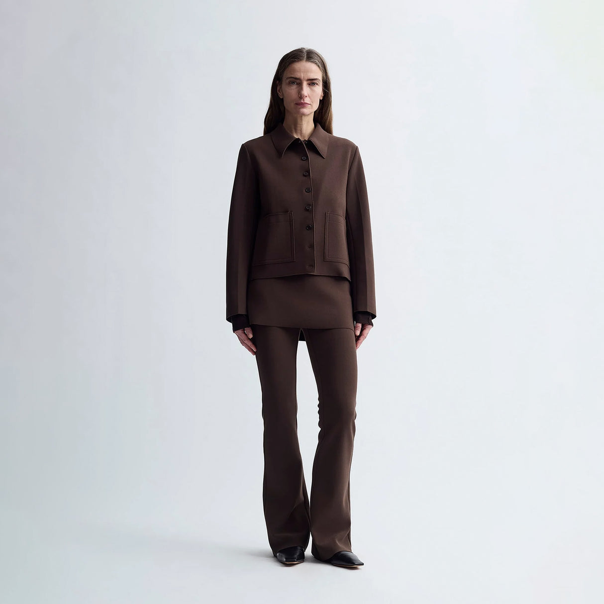 Birrot LAY3 POINT COLLAR JACKET, Cocoa Brown