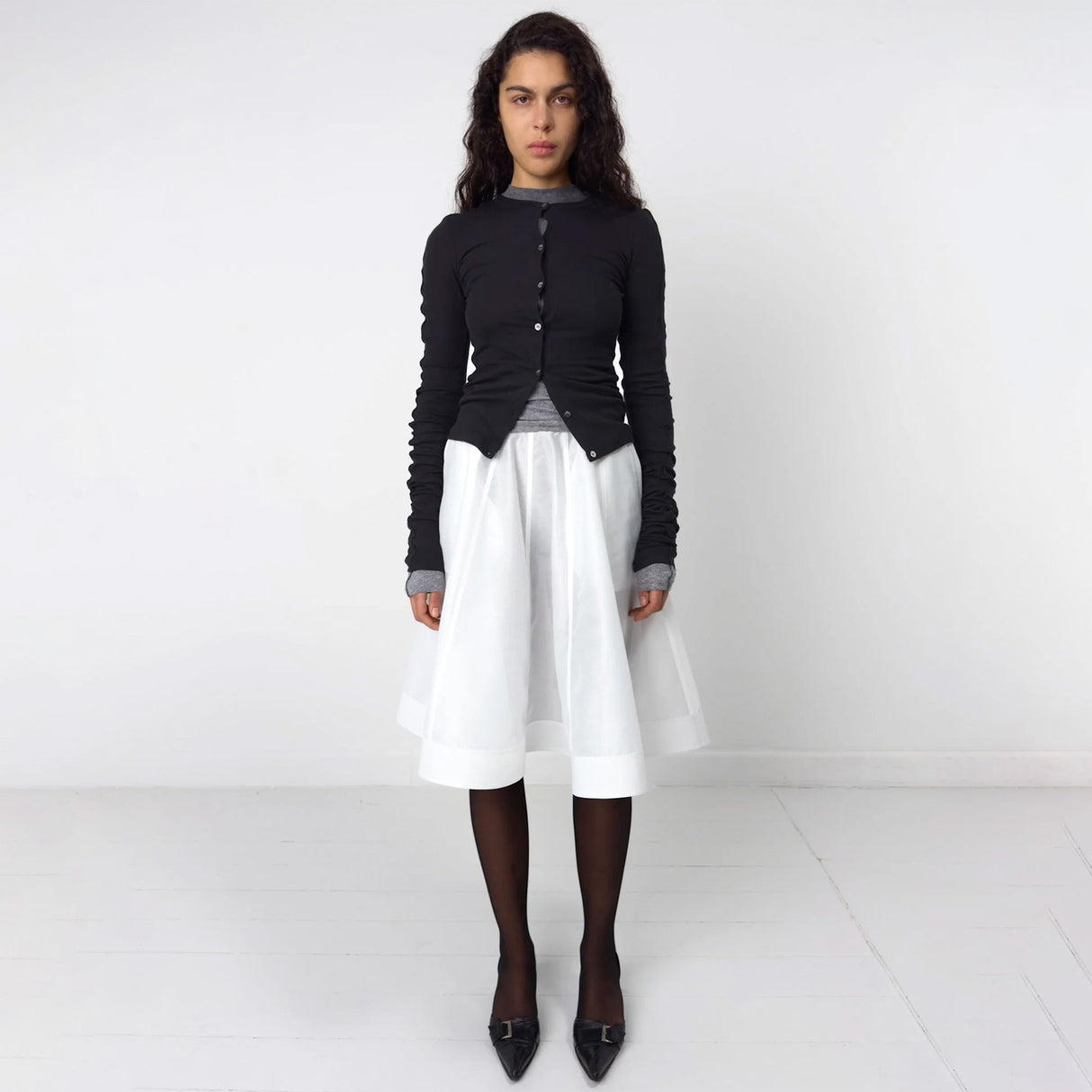 Birrot LINE CARDIGAN, Black