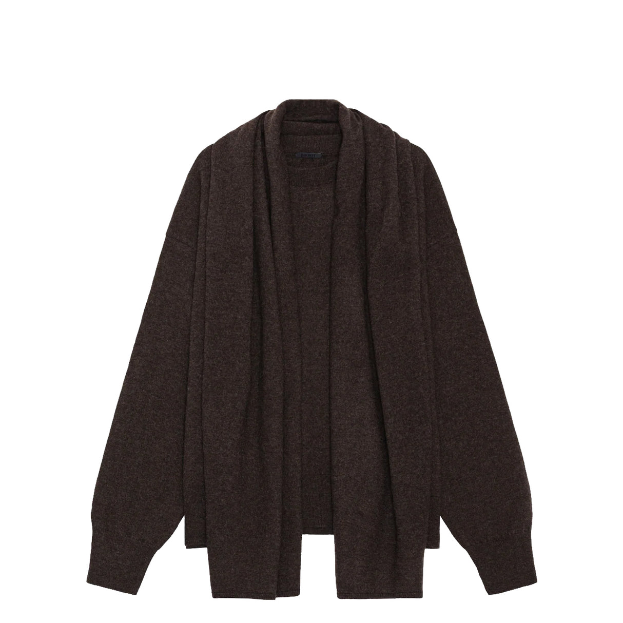 Birrot MERINO SCARF JUMPER, Brown