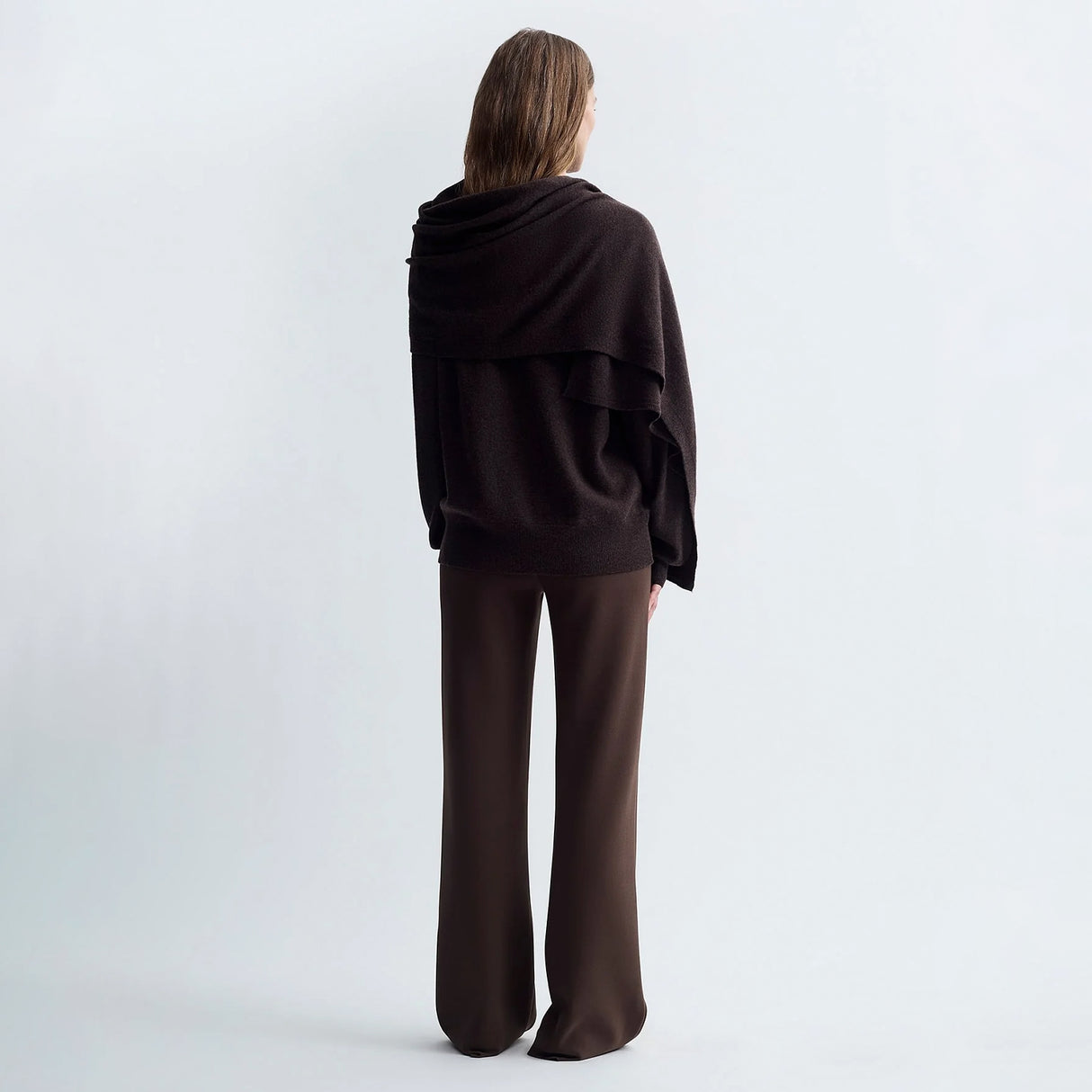 Birrot MERINO SCARF JUMPER, Brown