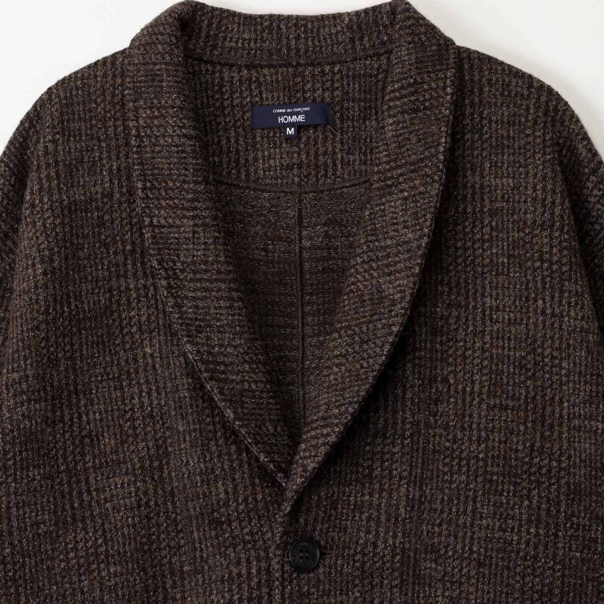 CDG HOMME GLEN CHECK JACKET BROWN