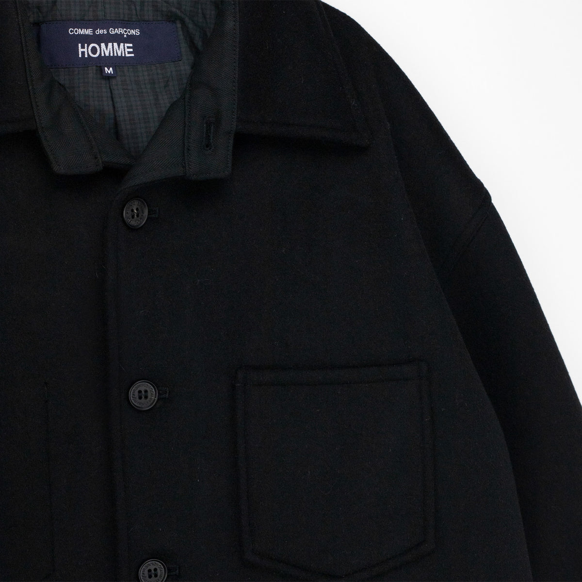 CDG Homme BONDED WOOL JACKET, Black