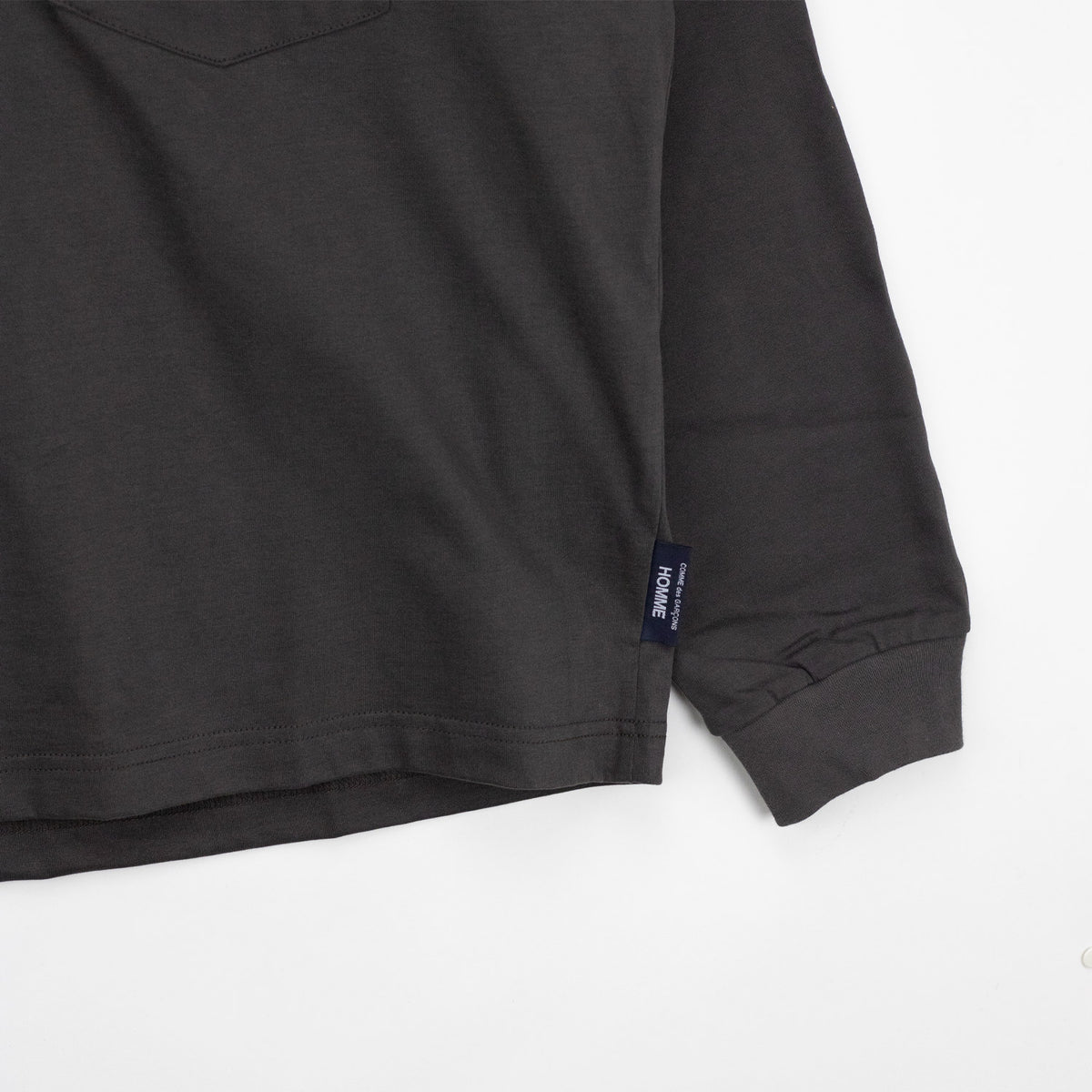 CDG Homme LONG SLEEVE POCKET T-SHIRT, Mocha Brown