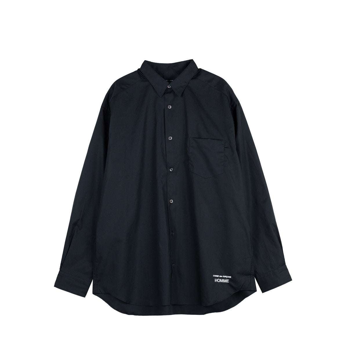 CDG Homme COTTON BROAD LS SHIRT, Black