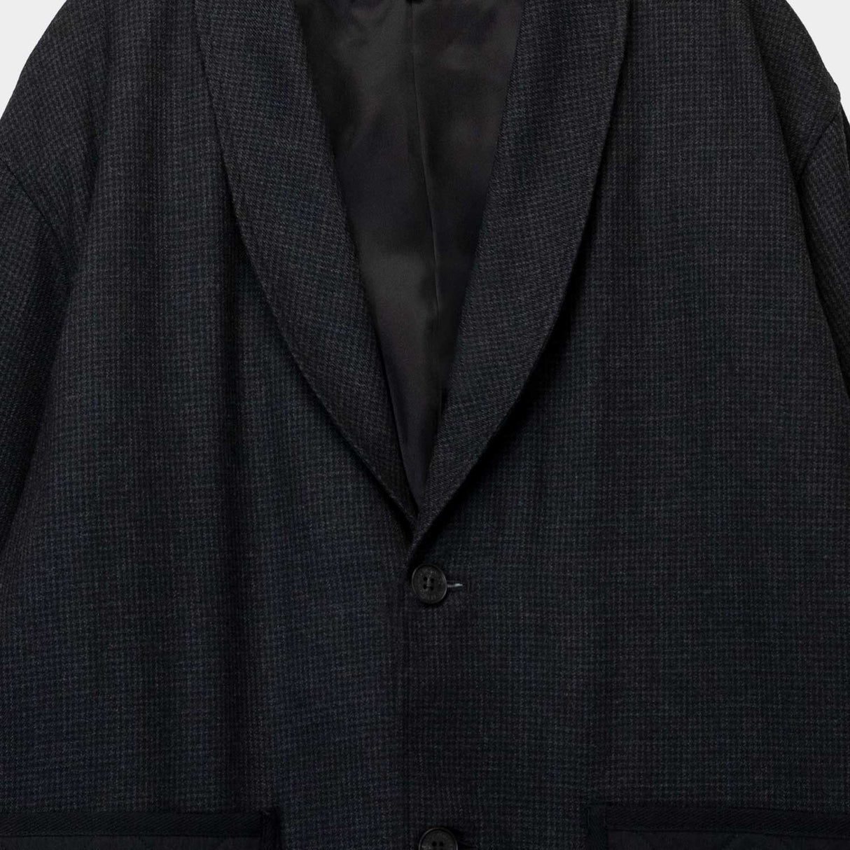 CDG Homme WOOL HOUNDSTOOTH BLAZER, Charcoal