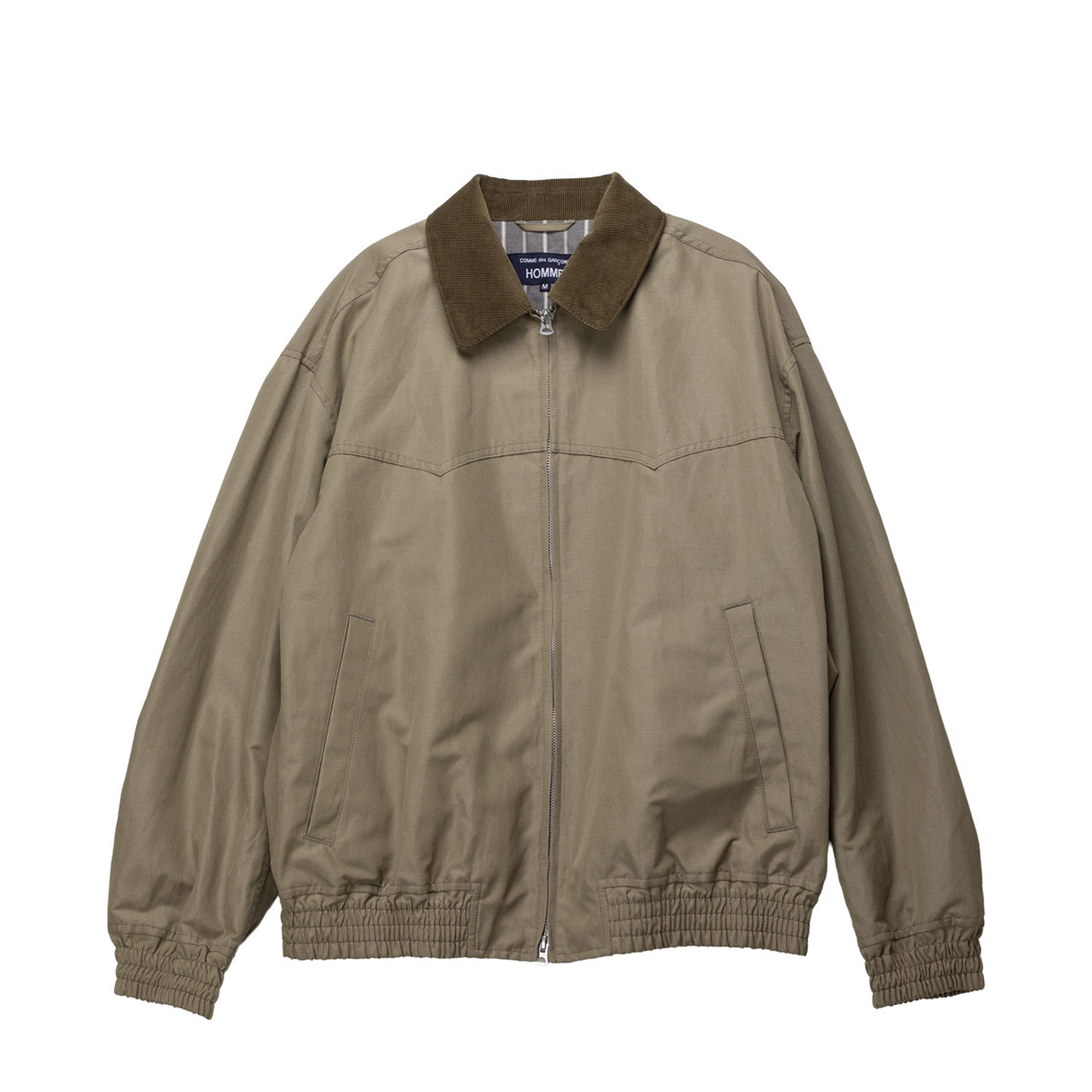 Brown jacket with a brown collar on a white background