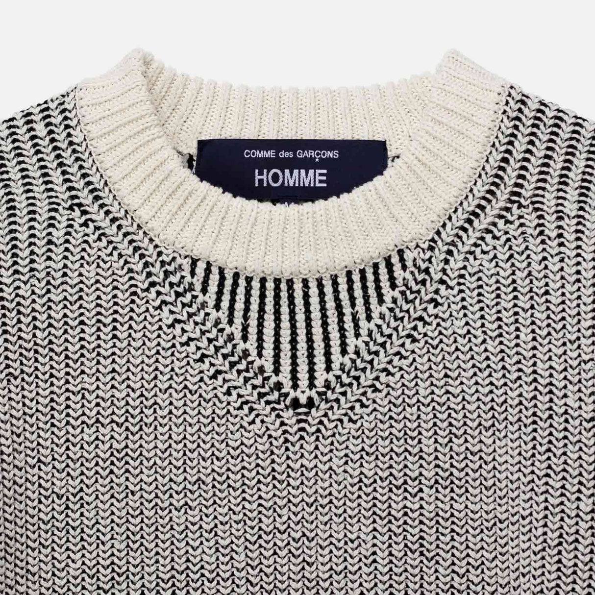 CDG Homme SWEATER, White/Black