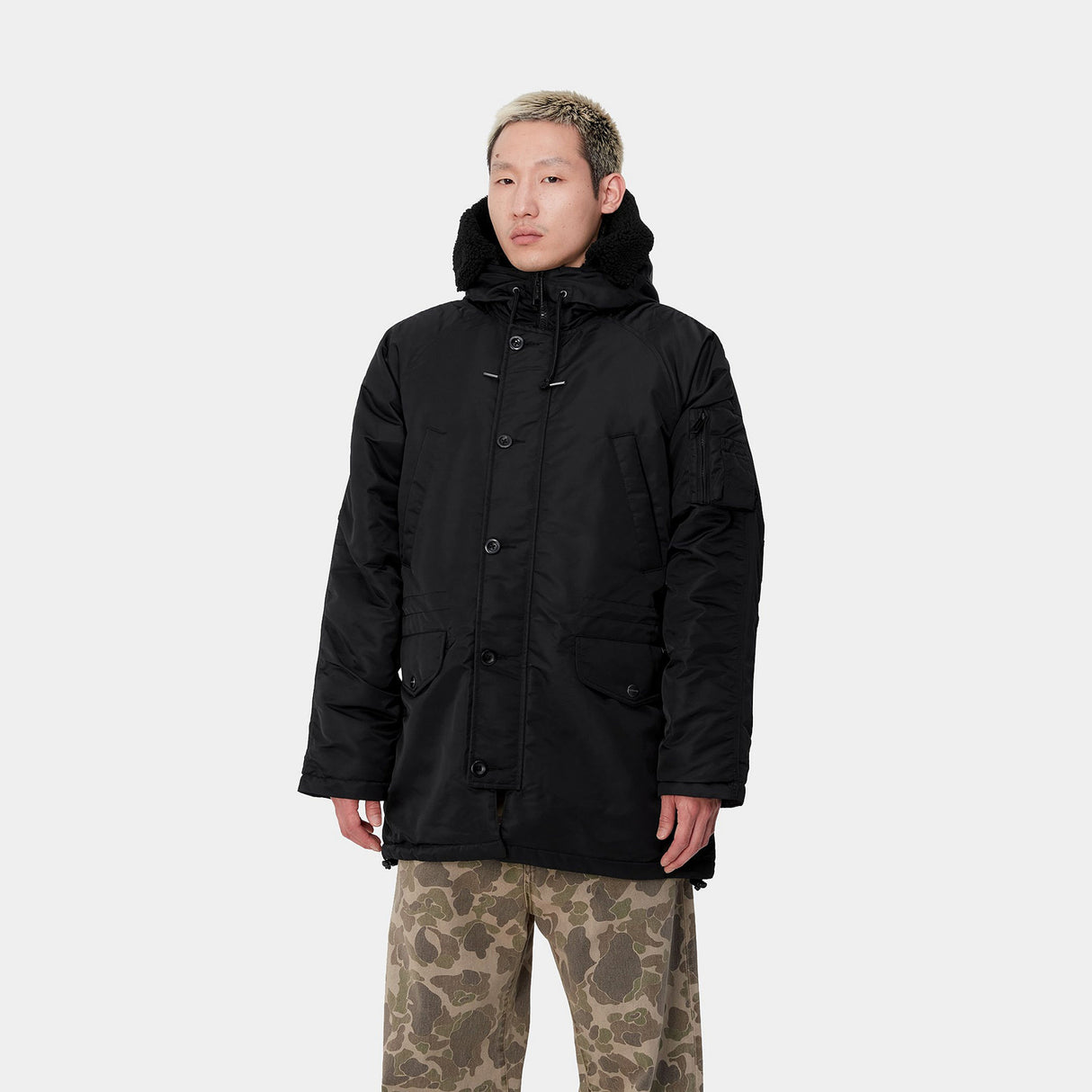 Carhartt WIP HD OLTEN PARKA, Black
