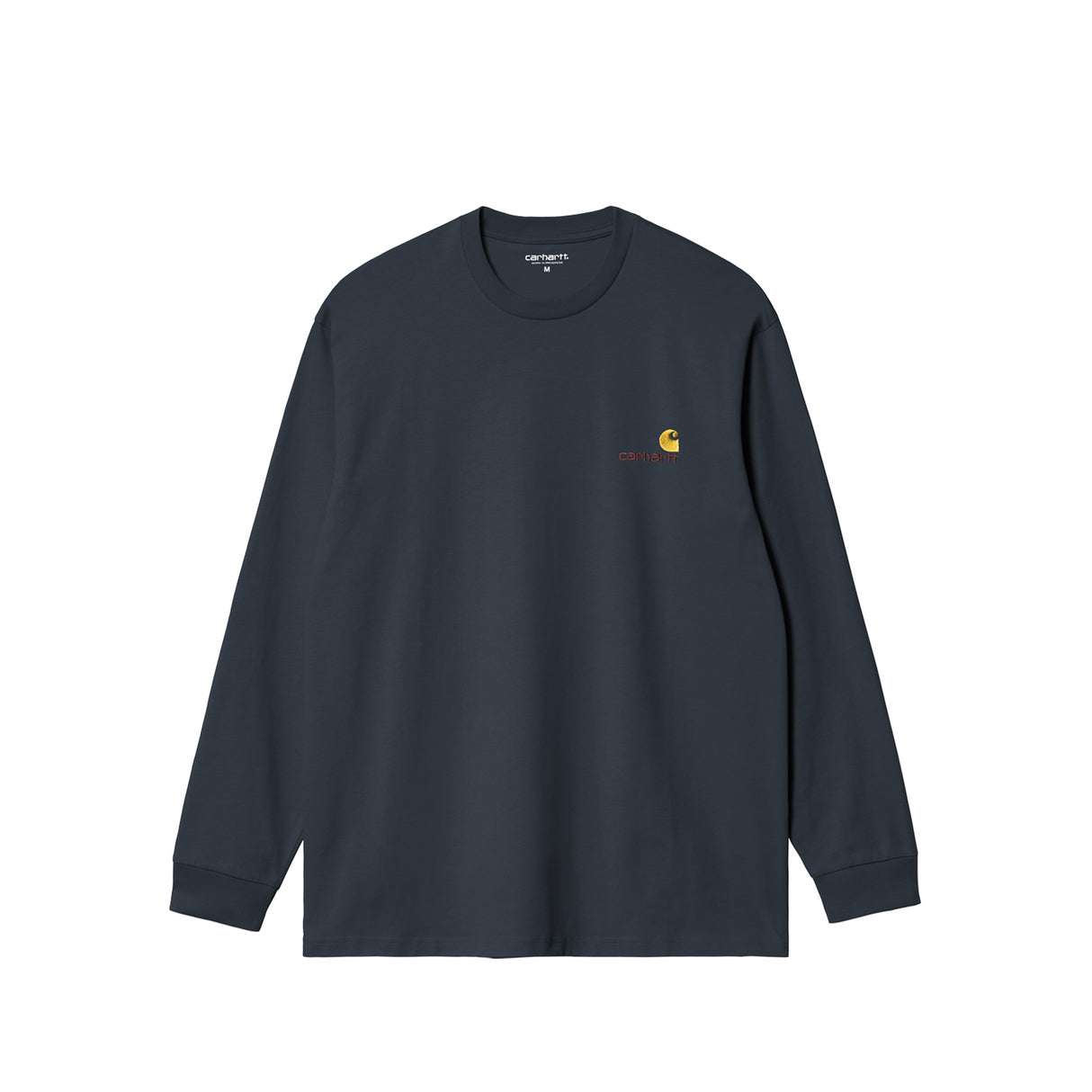 Carhartt WIP L/S AMERICAN SCRIPT T-SHIRT, Deep Night