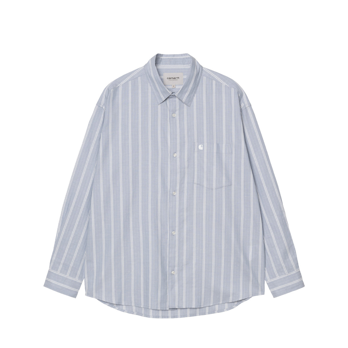Carhartt WIP L/S BEALE SHIRT, Gentle Blue/White
