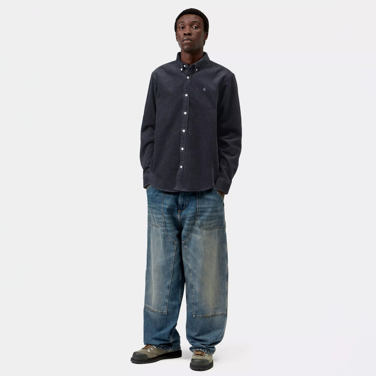 Carhartt WIP L/S MADISON CORD SHIRT, Dark Navy