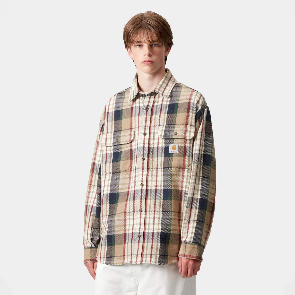 Carhartt WIP L/S TAMBLYN SHIRT TAMBLYN CHECK, Tamblyn Check Leather