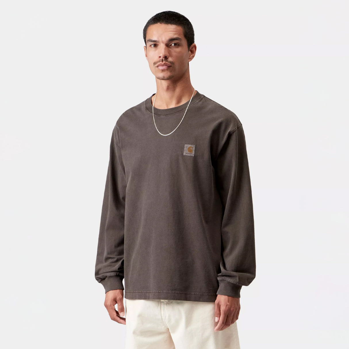 Carhartt WIP L/S VISTA T-SHIRT, Tobacco Garment Dyed