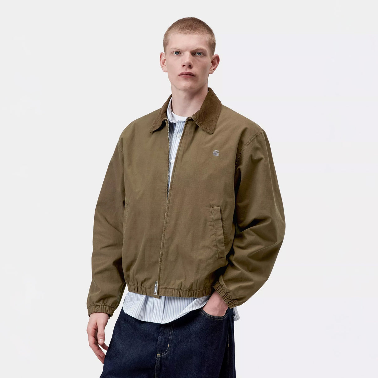 Carhartt WIP MADISON RIPSTOP JACKET, Dark Beech/Black Garment Dyed