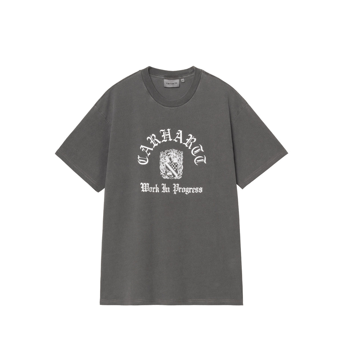 Carhartt WIP S/S COAT OF ARMS T-SHIRT, Black Garment Dyed
