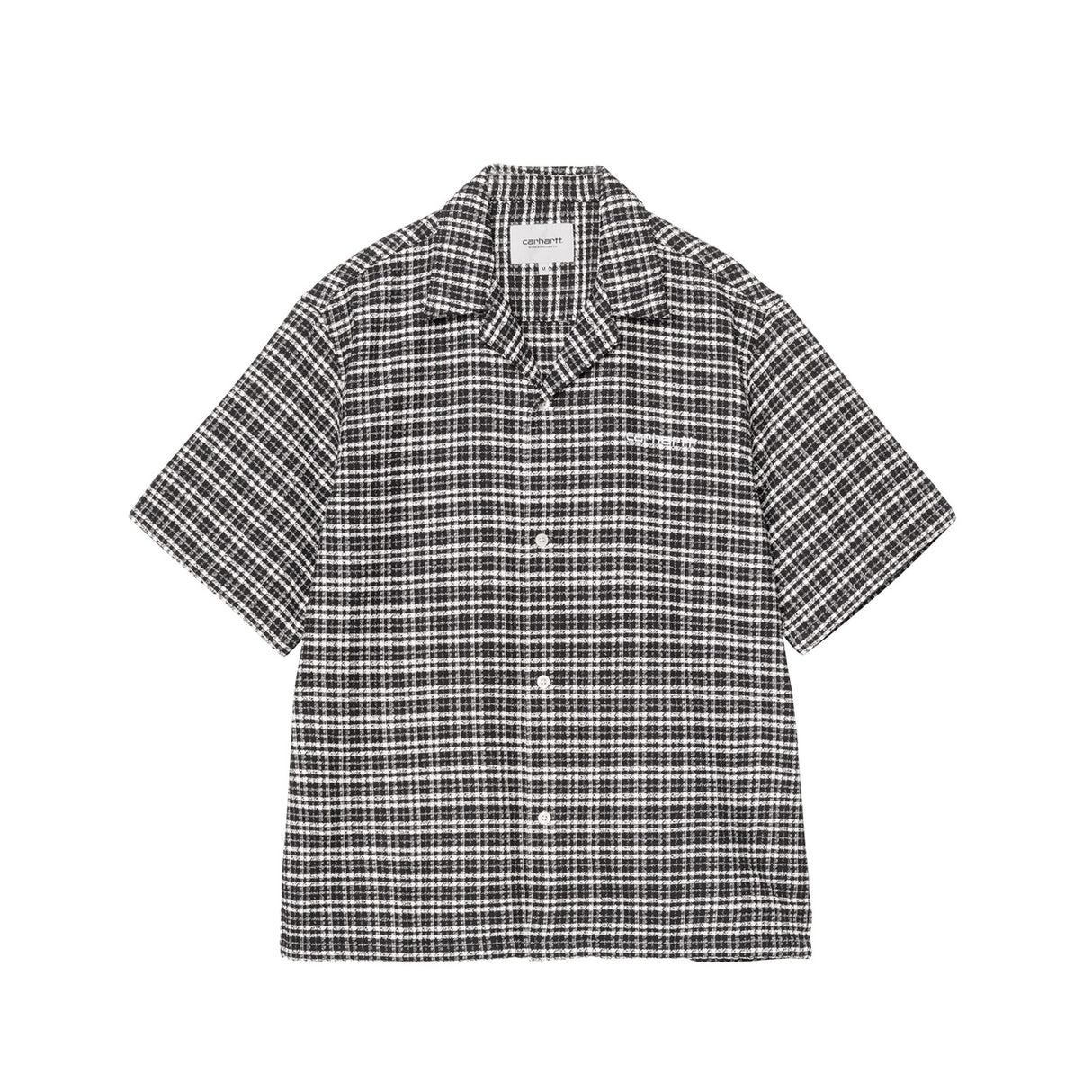 Carhartt WIP S/S KANDER SHIRT KANDER CHECK, Black