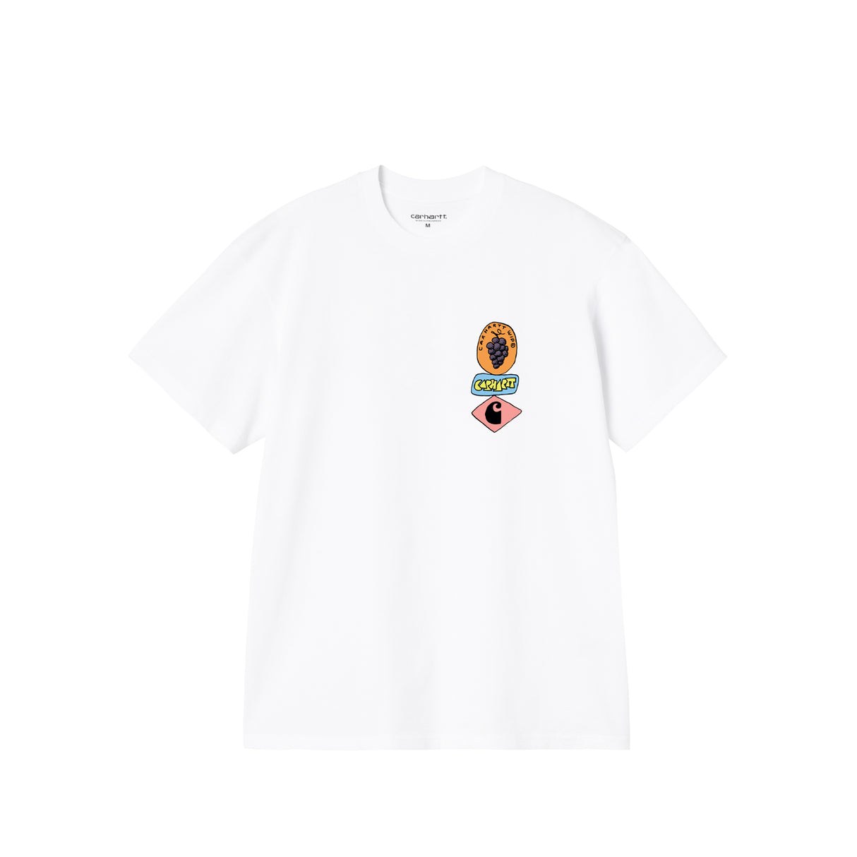 Carhartt WIP S/S STACKED GRAPES T-SHIRT, White