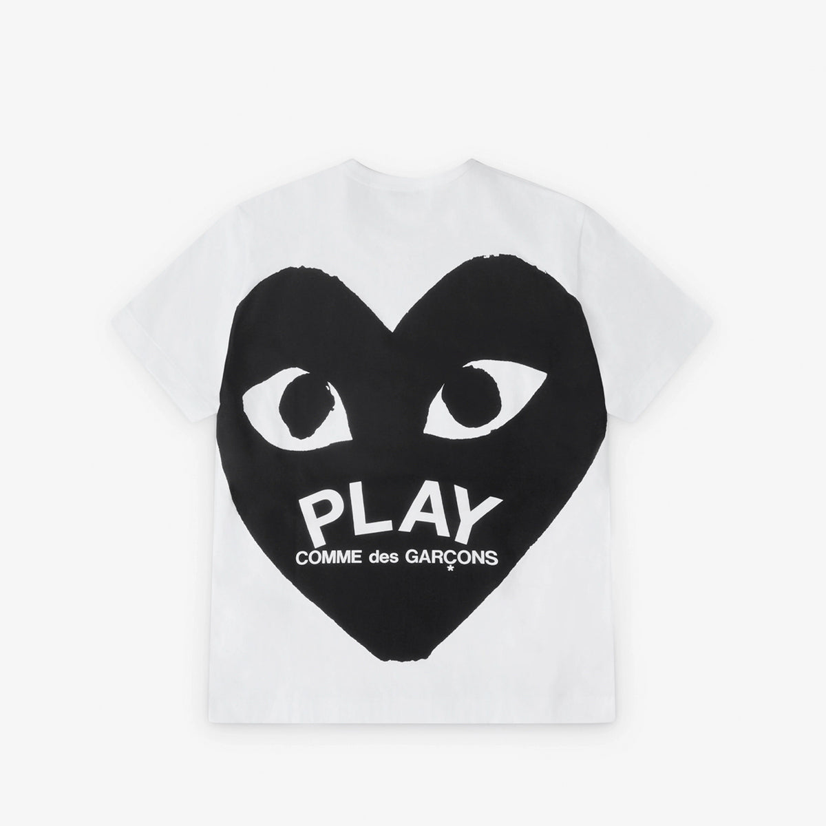 Comme des Garçons PLAY BLACK EMBLEM HEART T-SHIRT, White