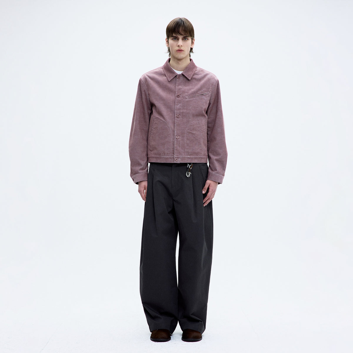 Coor CINCHED SIDE HEAVY CHINO PANTS, Charcoal