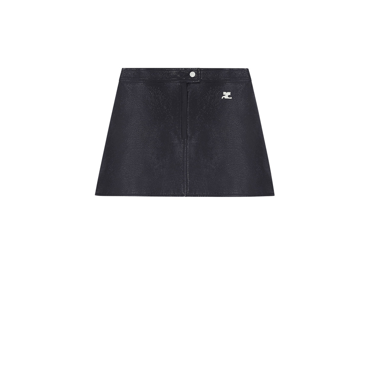 COURREGES REEDITION VINYL MINI SKIRT BLACK