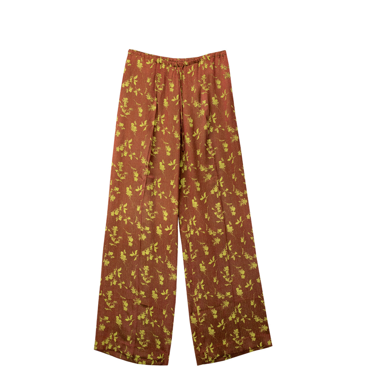 Dries Van Noten ELASTICATED JACQUARD PANTS, Rust