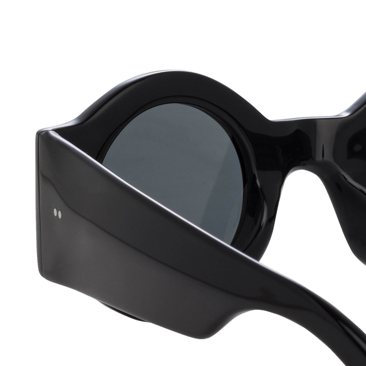 Linda Farrow X Dries Van Noten ROUND SUNGLASSES, Black