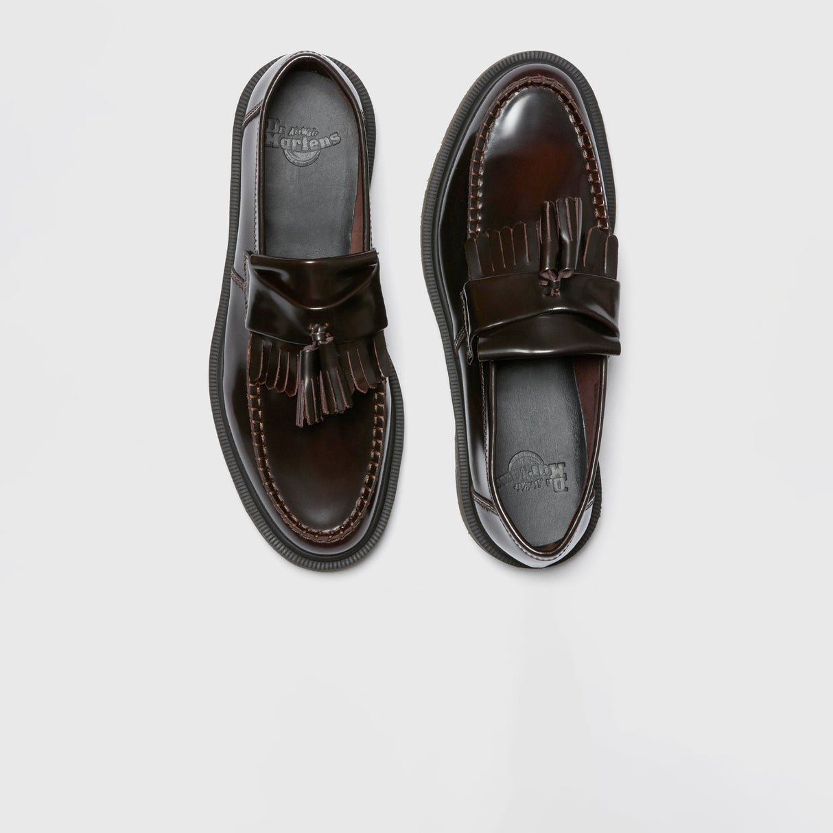 Dr. Martens ADRIAN ARCADIA LEATHER TASSEL LOAFER, Cherry Red