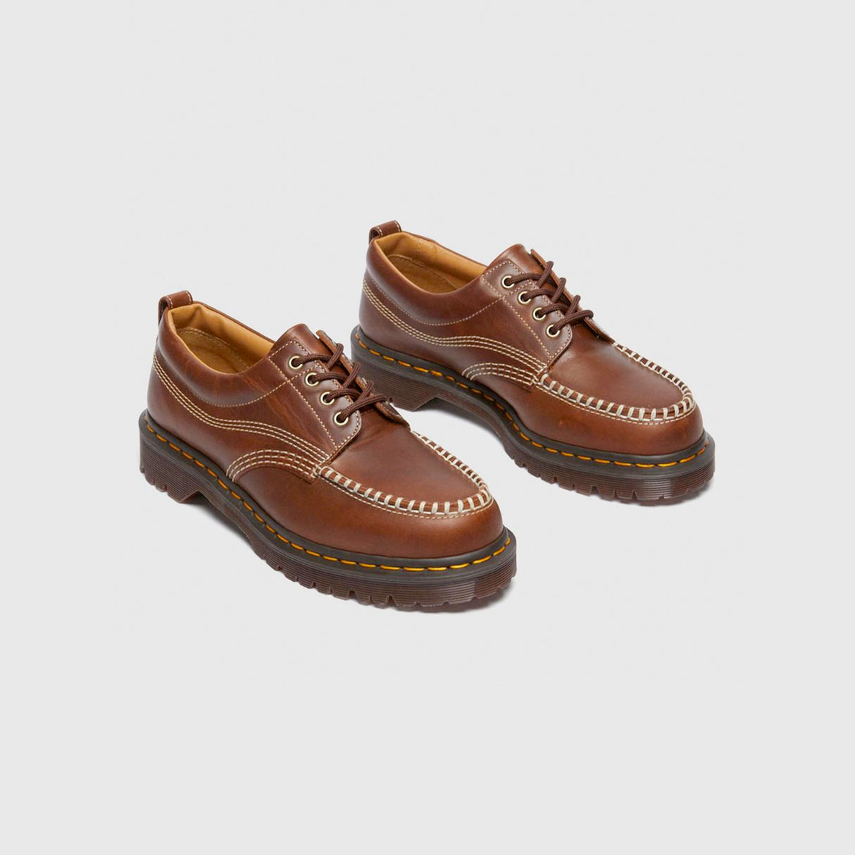 Dr. Martens LOWELL LEATHER MOC TOE SHOES, Butterscotch
