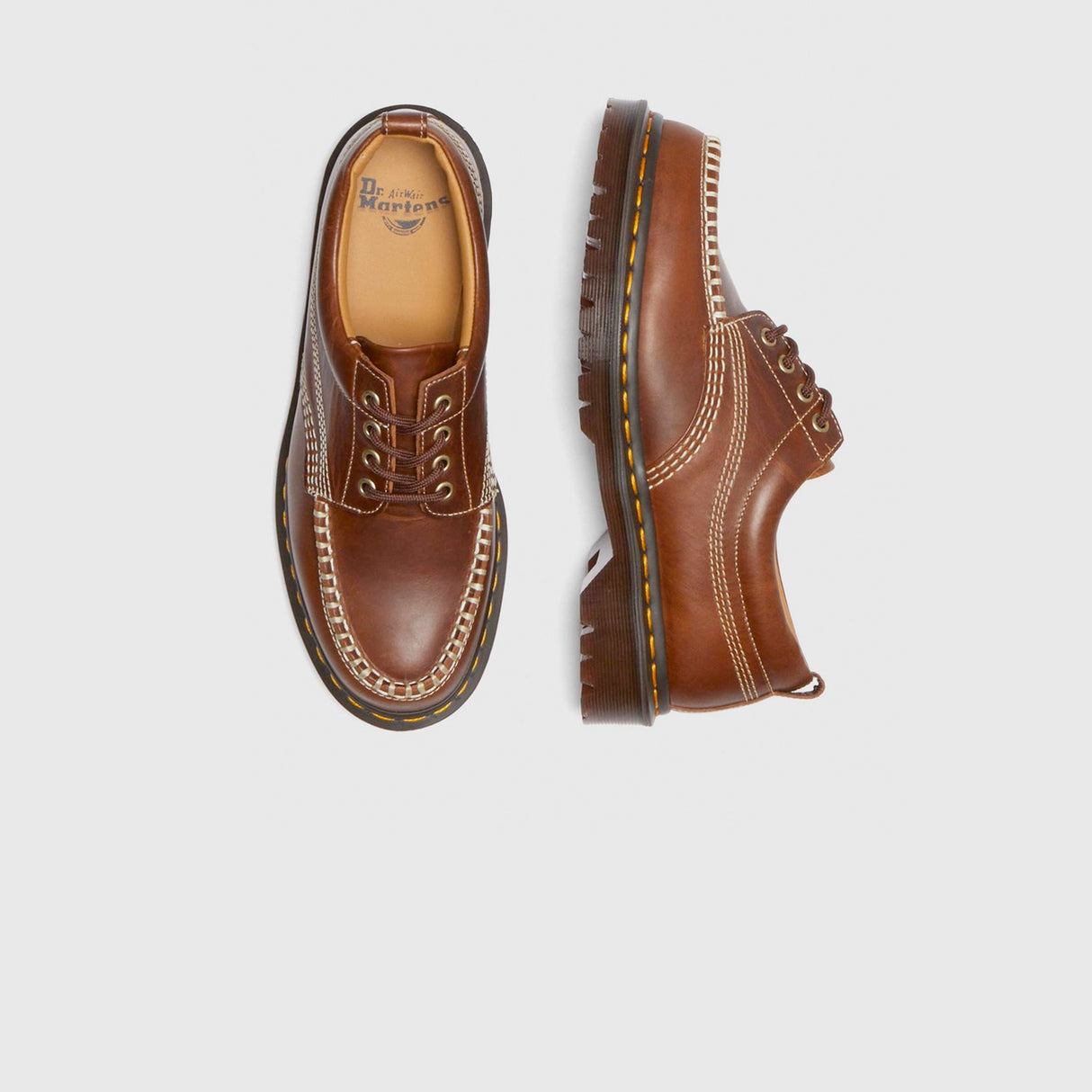 Dr. Martens LOWELL LEATHER MOC TOE SHOES, Butterscotch