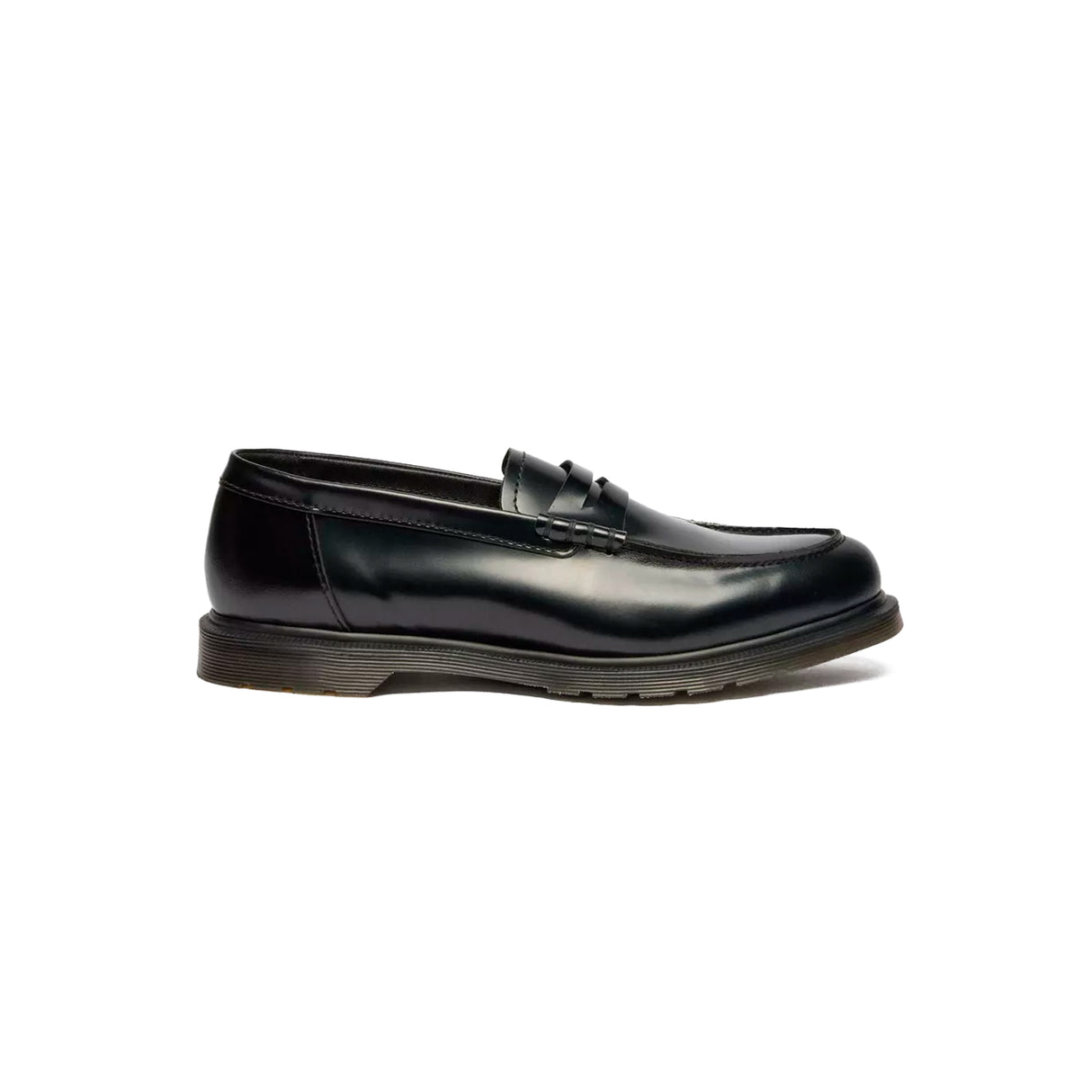 Black loafer on a white background