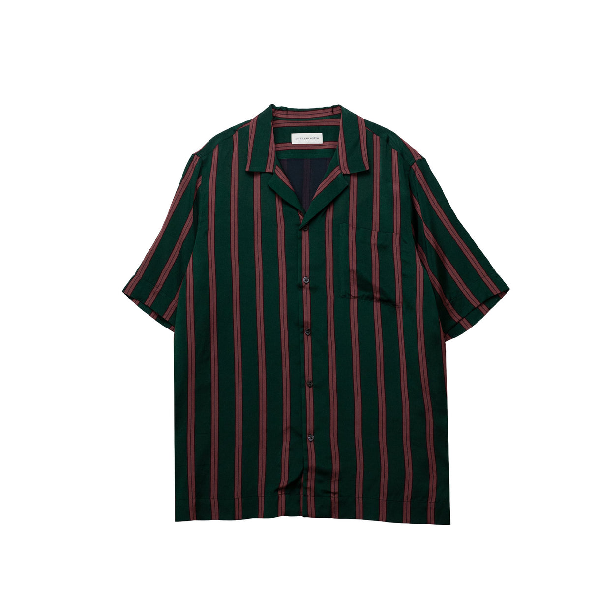 Striped shirt on a white background.