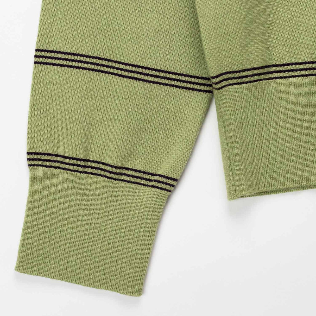 Dries Van Noten TUNO STRIPE SWEATER, Olive
