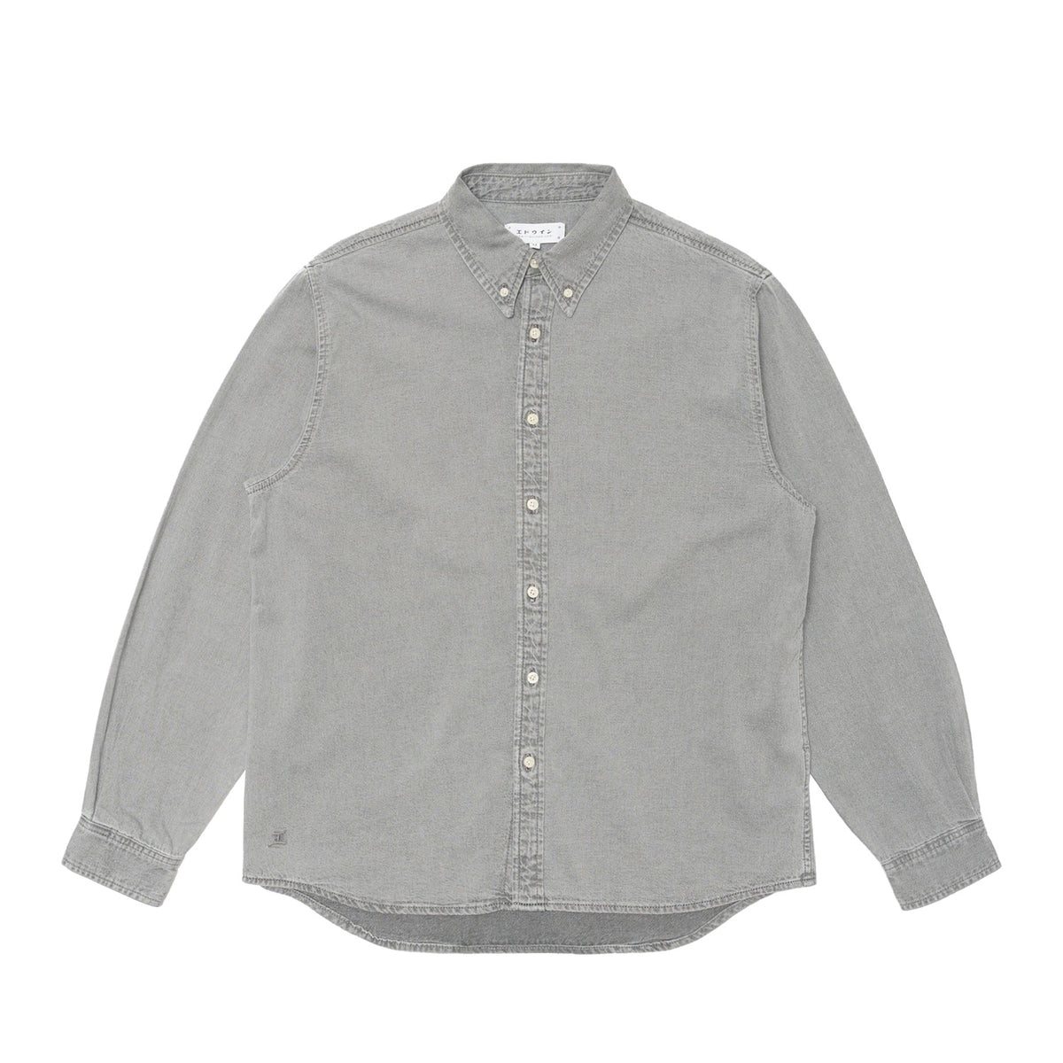 Edwin ARLO SHIRT LS, Black Heavy Bleach Wash