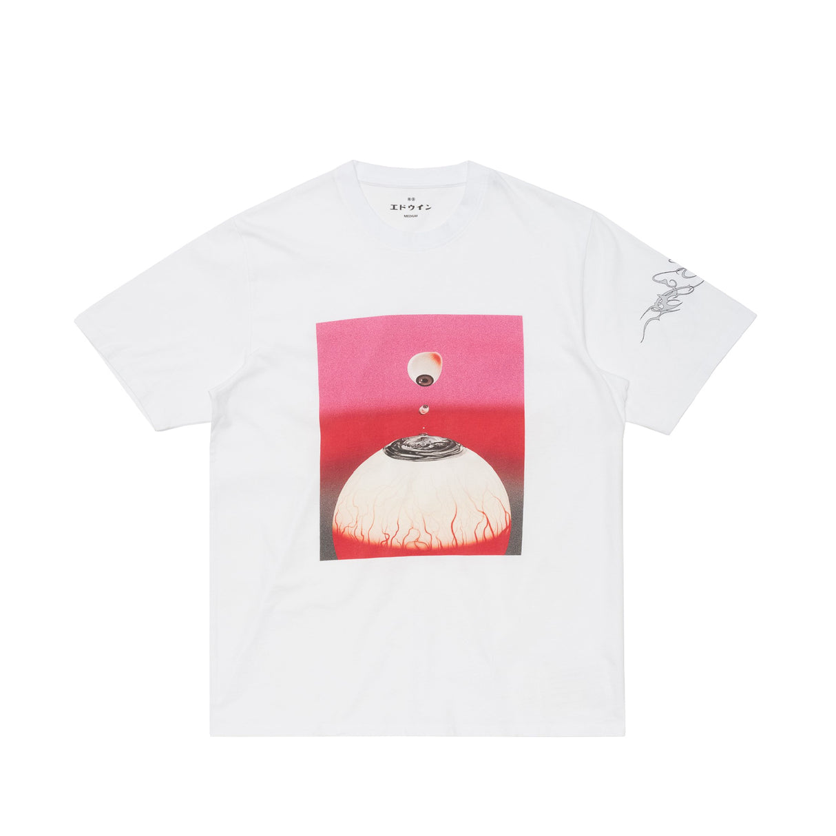 Edwin HOLD MY GAZE T-SHIRT, White Washed
