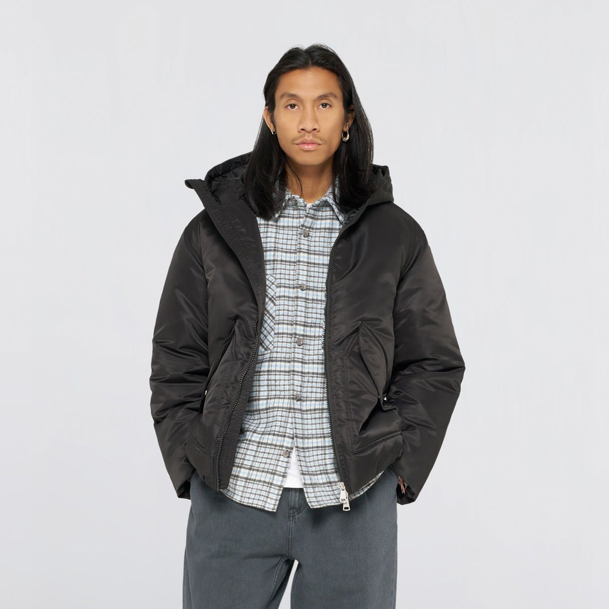 Edwin SALTON HOODED JACKET, Black
