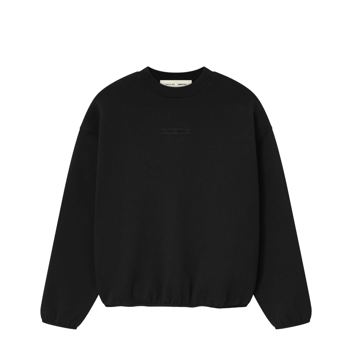 Fear of God ESSENTIALS MODERN FIT FLEECE CREWNECK, Jet Black