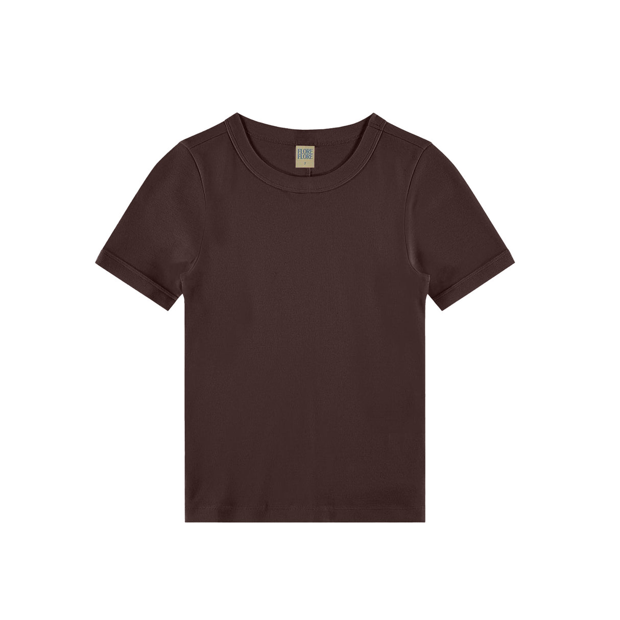 Brown t-shirt on a white background