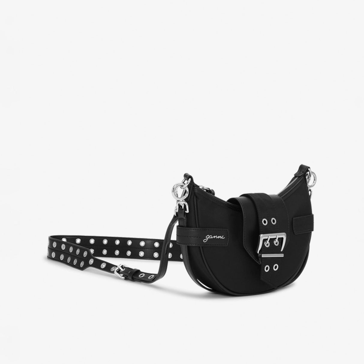 Ganni A6134 BUCKY BAG SMALL, Black