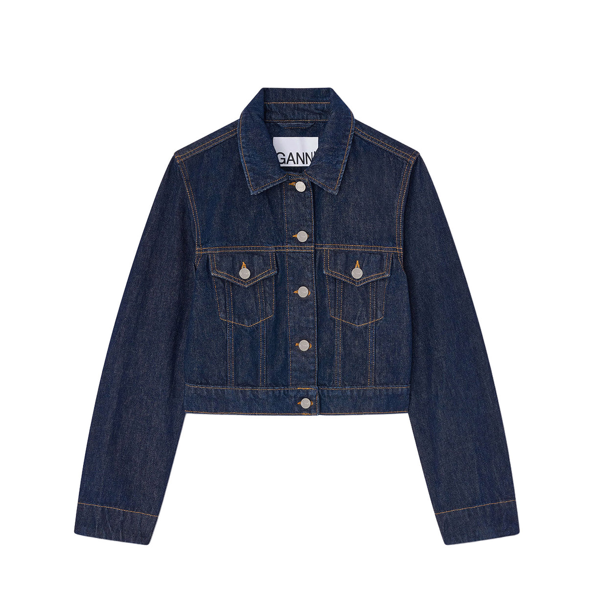 Ganni RINSE DENIM CROPPED JACKET, Rinse