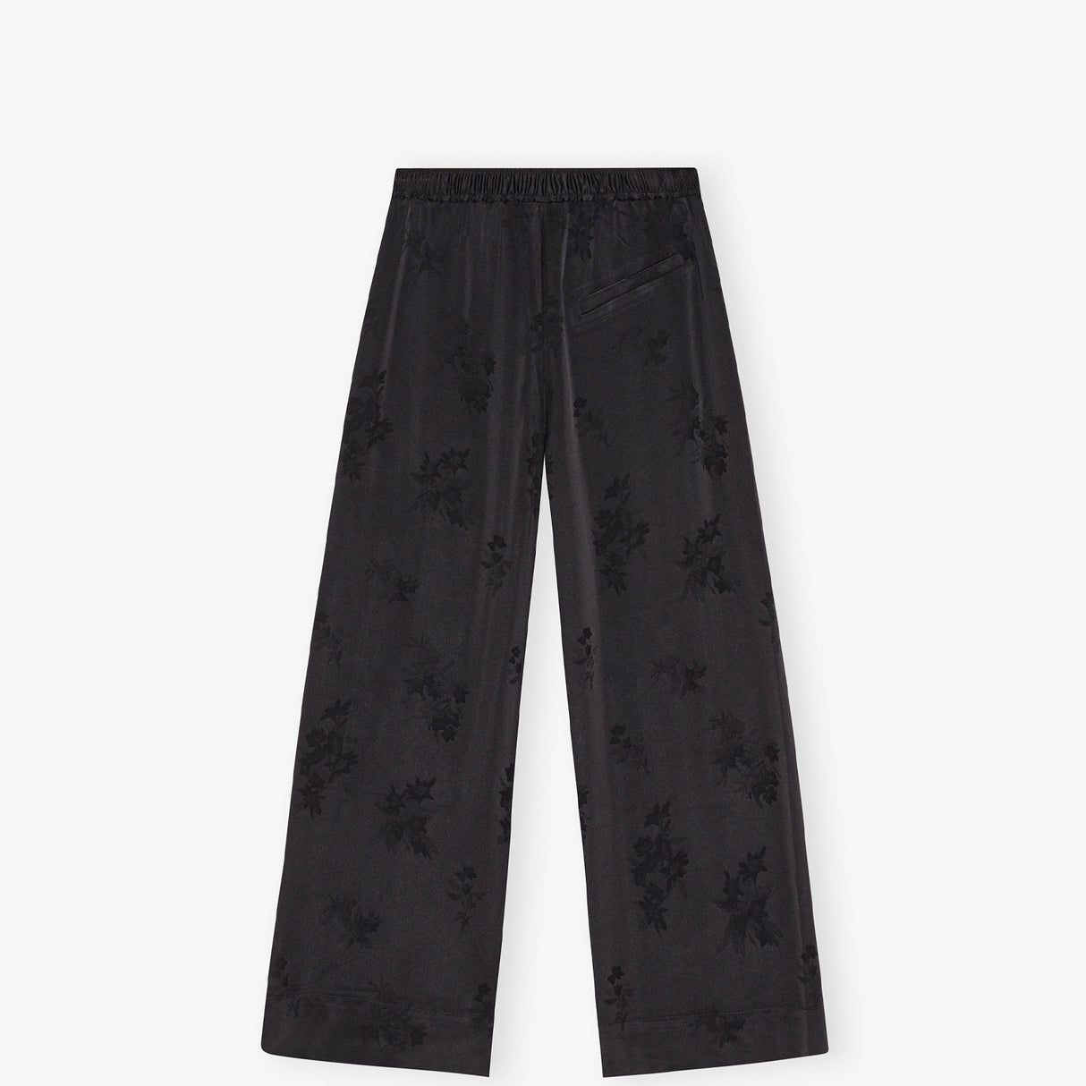 Ganni W0383 ELASTICATED PANTS, Black